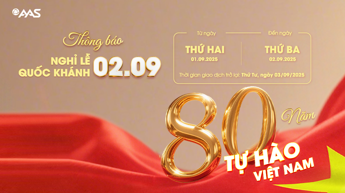 THÔNG BÁO LỊCH NGHỈ LỄ QUỐC KHÁNH 02/09